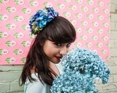 1950's Velvet Flower Pillbox Hat