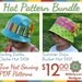 S106/S107COMBO Cloche Hat & Bucket Hat PDF Sewing Pattern Bundle, Baby to Adult Sizes