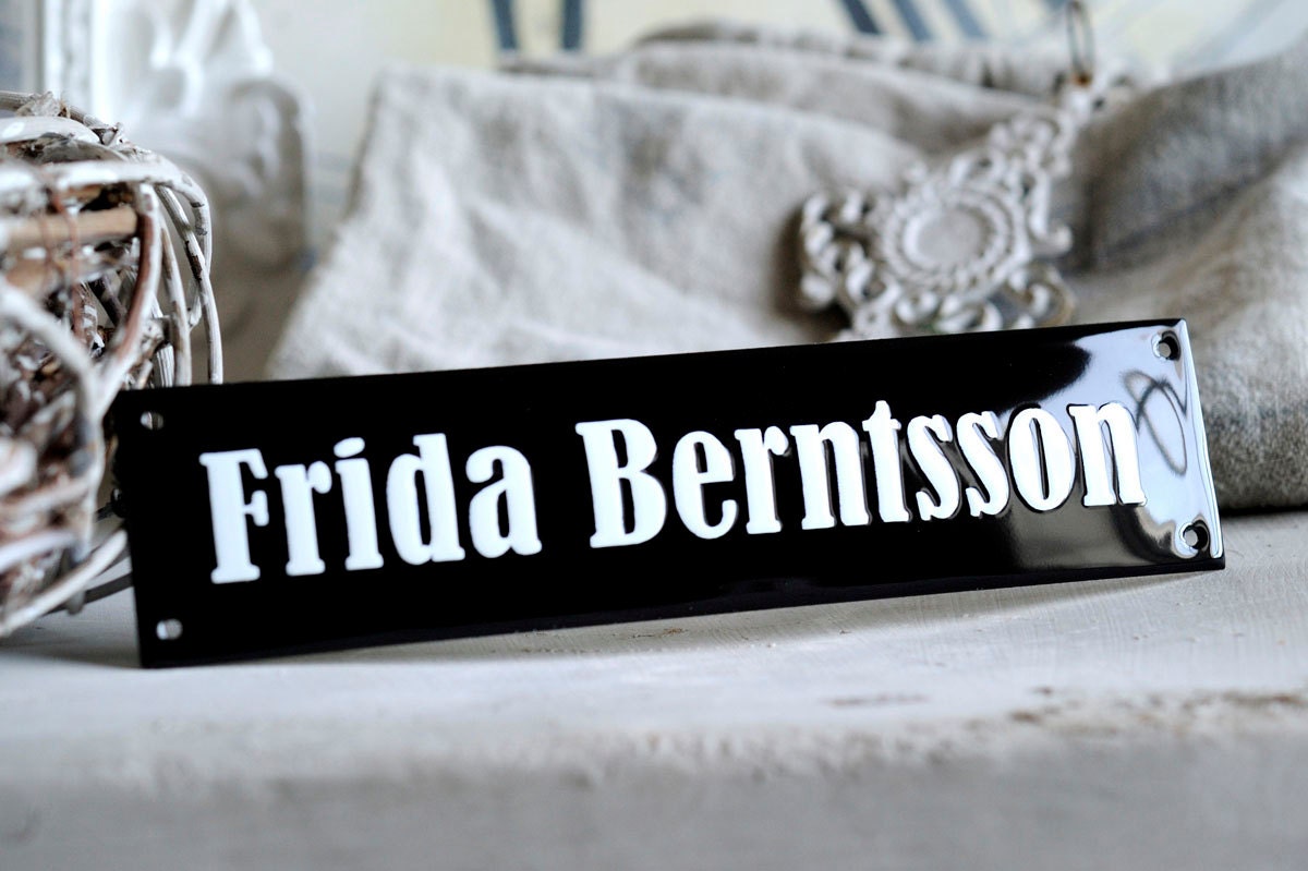 Enamel Name Plate, 2.0"x 8.3"