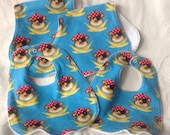 Pirate Monkeys  set of 2 bib and Burb coth set