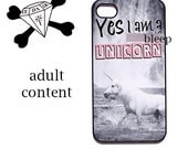 apple iPhone 4 4s iphone 5, s3, ipod touch 4, 5 Case - Yes i am a (bleeping) unicorn - aDuLT pfofanity