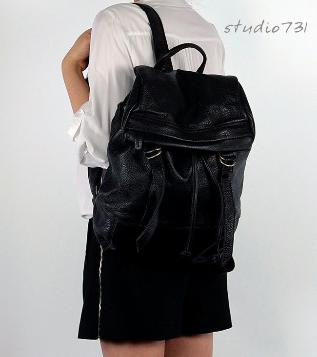 Supple Leather Backpack - Black