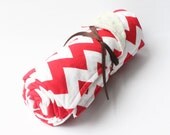 My Favorite Baby Blanket in Chevron Red