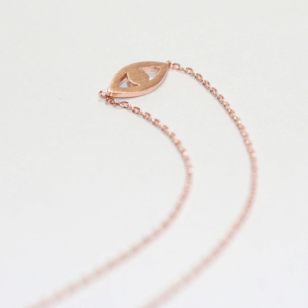 Evil Eye Necklace - Rose Gold Plated