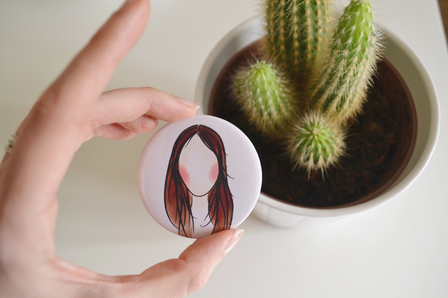Marissa Illustrated Pocket Mirror