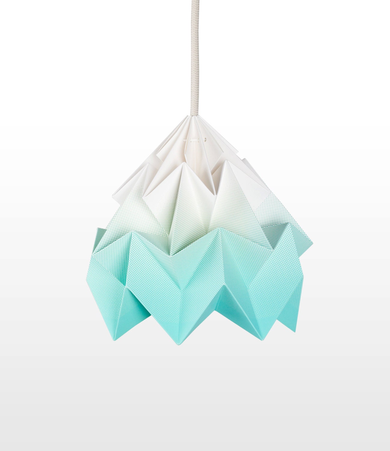 Moth origami lampshade gradient mint