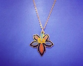 Vintage Leaf Cloisonne Necklace