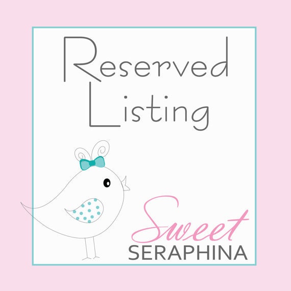 Reserved Listing for Brittany
