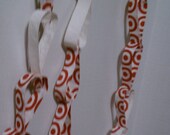 Recycled Upcycled Fused Plastic Grocery Bag Valentines Heart Banner Ornament (Target bag)
