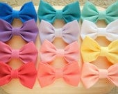 PICK 3 - Baby Hair Clip Set - Spring Fabric Bow Hair Clips