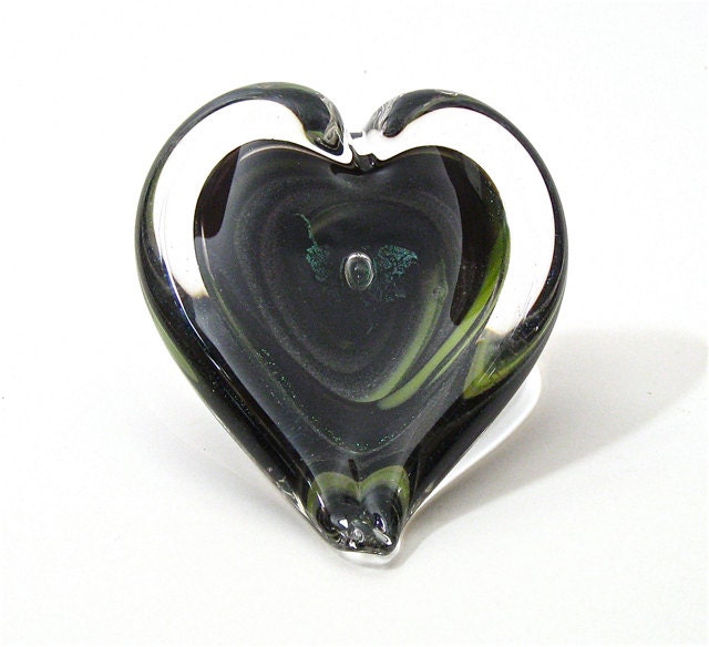 GLow in the Dark Glass Heart Luminescent Love H9