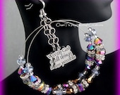 Phil. 4:13 Handmade Scripture Bling Hoop Earrings- Made to Order
