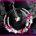 Hot for Me Pink Heart Hoop earrings