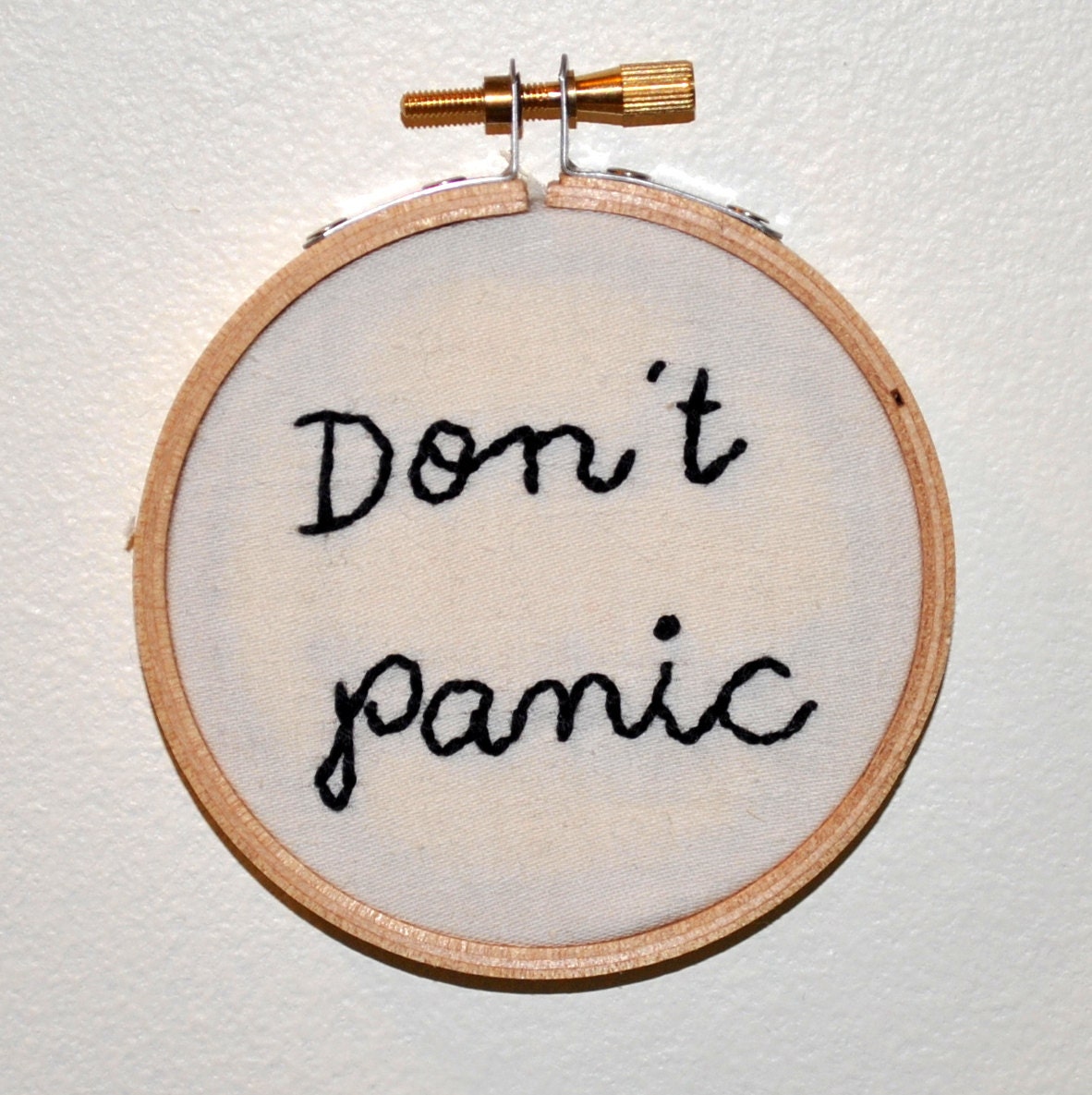 Don't Panic -  Bite Sized Embroidery