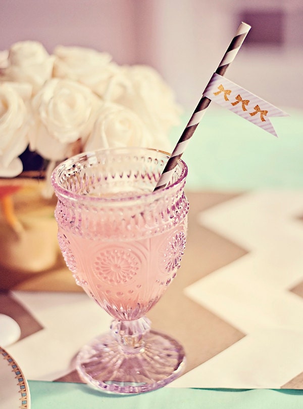 Ballerina/Ballet Party Straw Flags - Printable