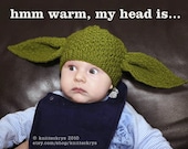 Baby yoda beanie, 6-9 months size.