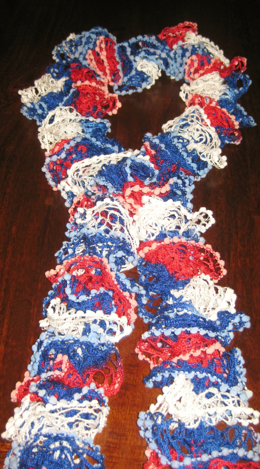 Patriotic Ruffle Scarf