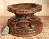 SALE Distressed Indian Wood Farm Tool Candle Holder/Stand