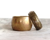 vintage brass bangles, set of 2