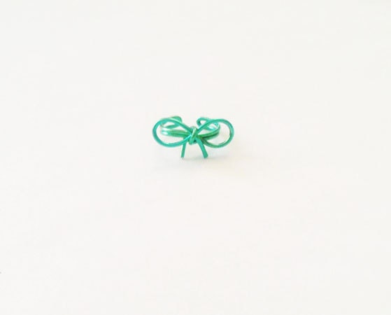 Ear Cuff Bow Mint Bow Dainty Ear Wrap Earcuff