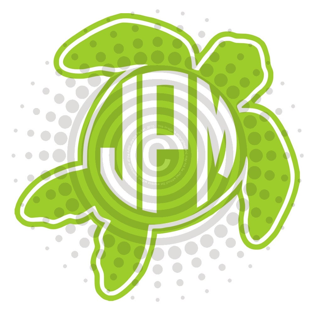 Buy Any 2 Get 1 FREE -  Sea Turtle Monogram - Personalized - Vinyl Decal StickerS