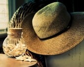 Sale, Special,Photography by Cindy Taylor, Coastal, Home Decor, Wall Art, Straw Hat, Cottage, Beach, 8x10 Fine Art Print