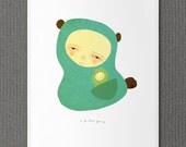 Nursery Wall Art Children Decor Cute Kids Room Poster - I Go Where You Go - LARGE 13x19 Poster