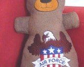 Air Force Military Bear With Pocket