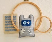 Grey & Blue Miniature Monster Plush Toy