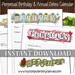 Perpetual Birthday & Annual Dates Calendar Printable INSTANT DOWNLOAD