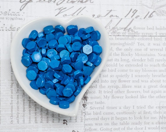 Metallic Blue Sealing Wax Beads