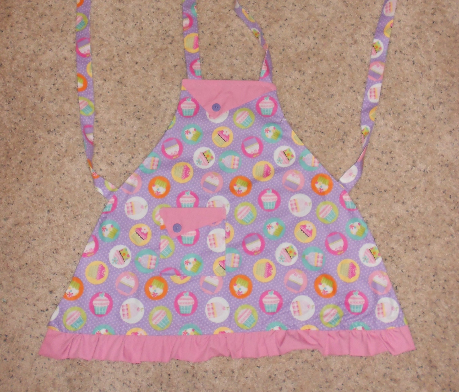 Cupcakes and Polka Dots Girls Apron