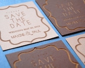 Save The Date Laser Engraved Recycled Cards - Set of 50: Customizable for Any Event