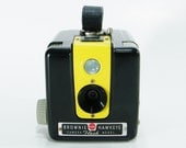 Vintage Yellow Brownie Hawkeye Kodak Camera Upcycled