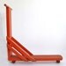 Vintage Handmade Orange Folk Art Wood Scooter