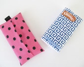 Oklahoma Tornado Relief Tissue Case/Black Dot on Pink