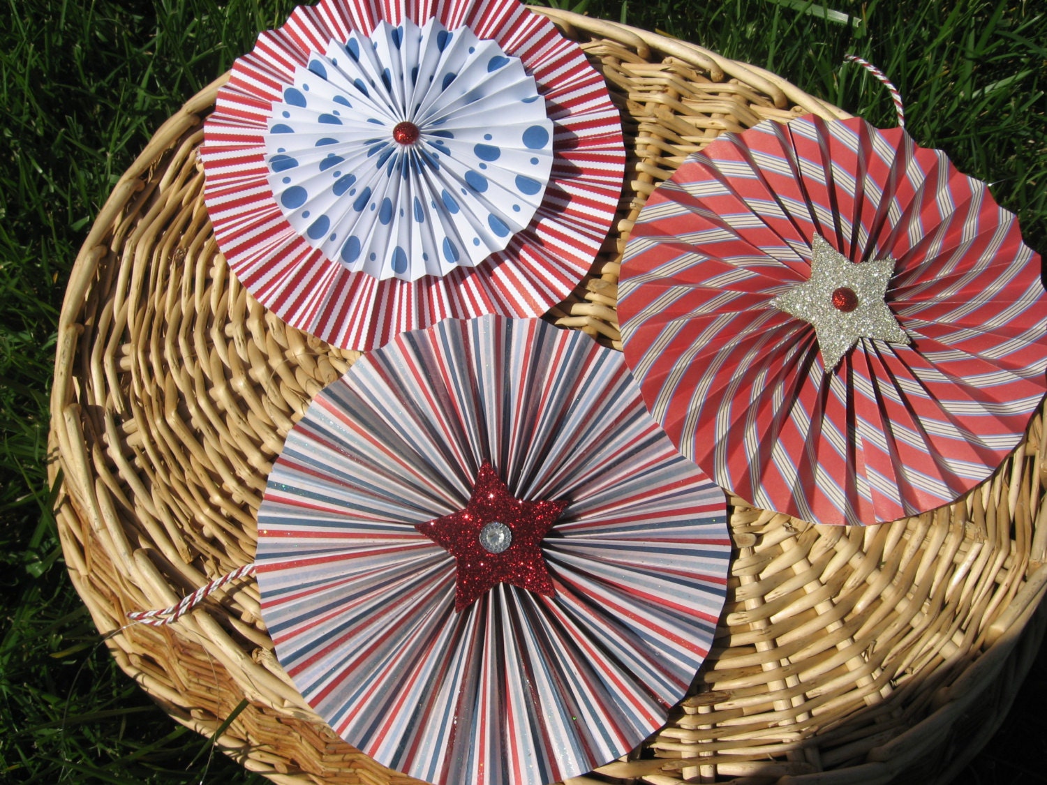 Patriotic Pinwheel Hanging Decorations