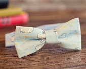 light blue whale bow tie for little boy : The Buddy
