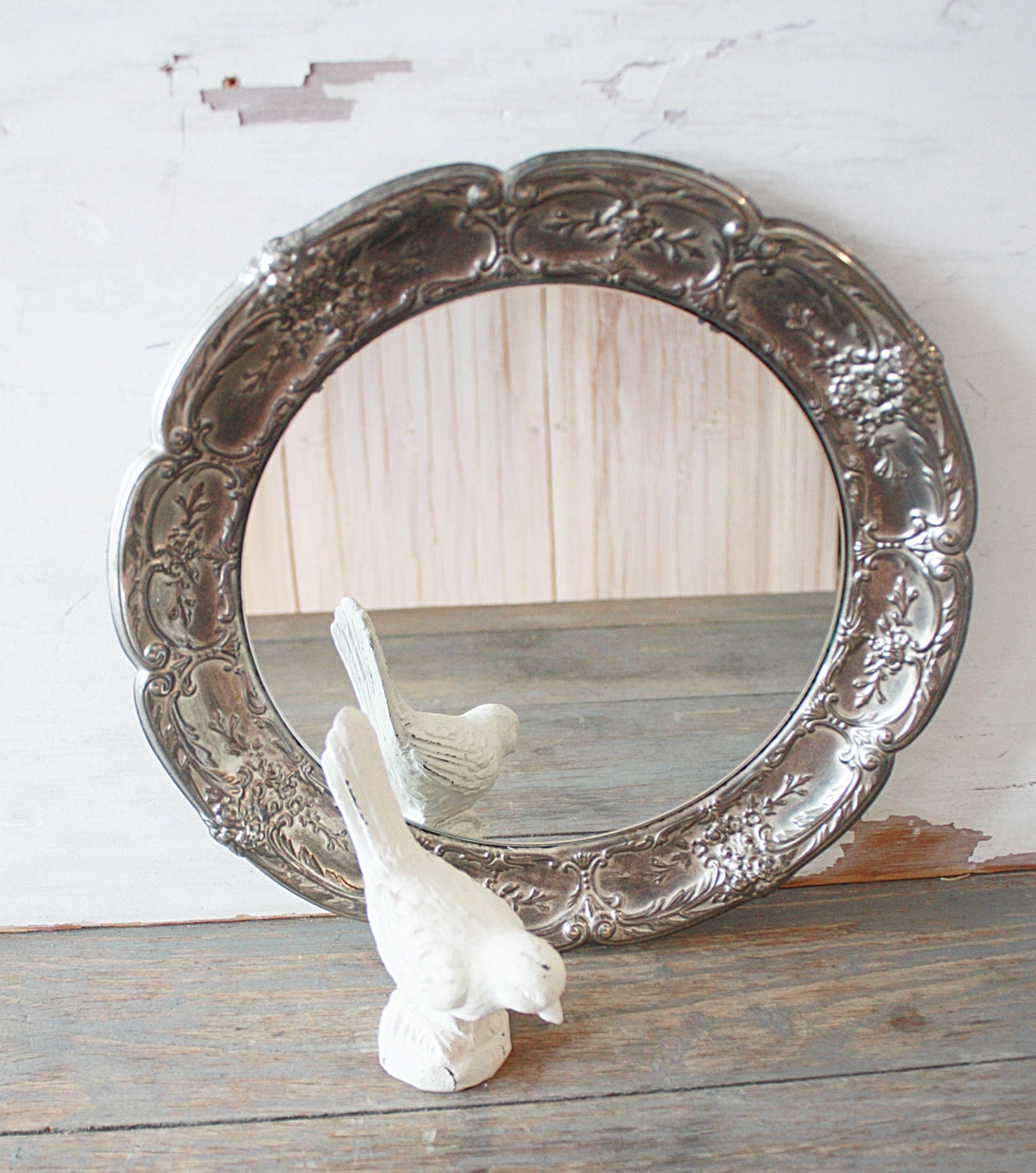 Vintage Silver Plate with Mirror