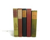 Green Brown and Black  Vintage Decorative Books, Vintage Photo Props, Vintage Wedding Decor