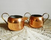 Coppercraft Guild Copper Creamer and Sugar Bowl