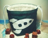 Retro Rocket Ship Dice Bag