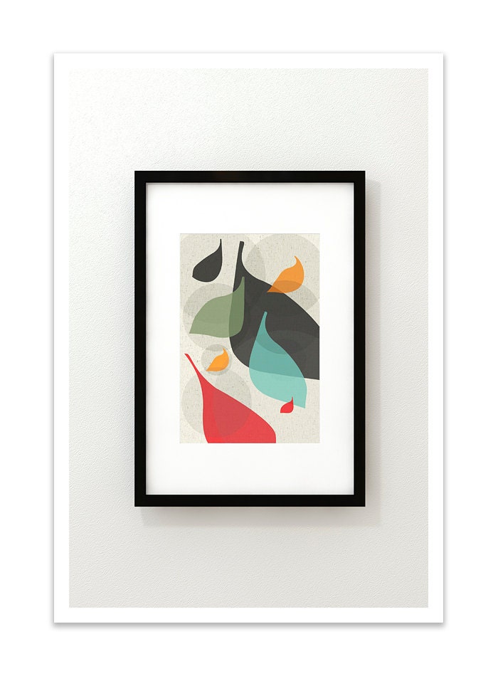 FLOW no.30 - Giclee Print - Mid Century Modern Danish Modern Style Minimalist Modernist Eames Abstract