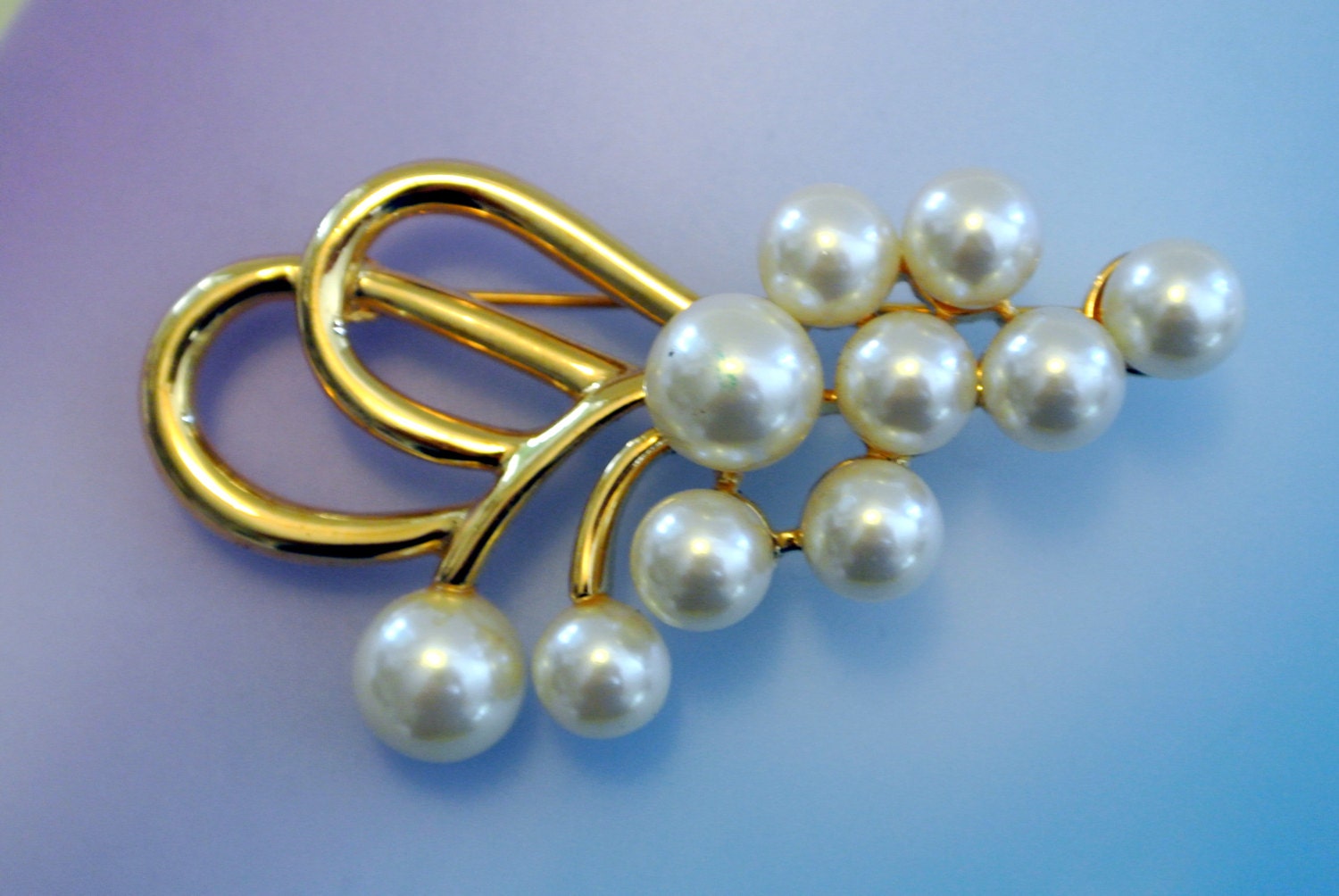 Vintage Napier Faux Pearl Brooch/Pin