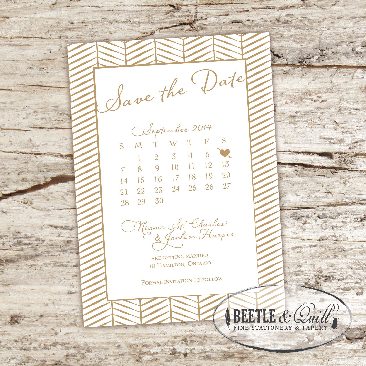 Raw Arrows Printable Save the Date