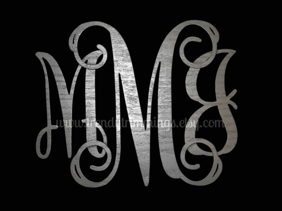 3 D Wooden Monogram™ 10 Interlocking Script By Trendytrimmings 4530