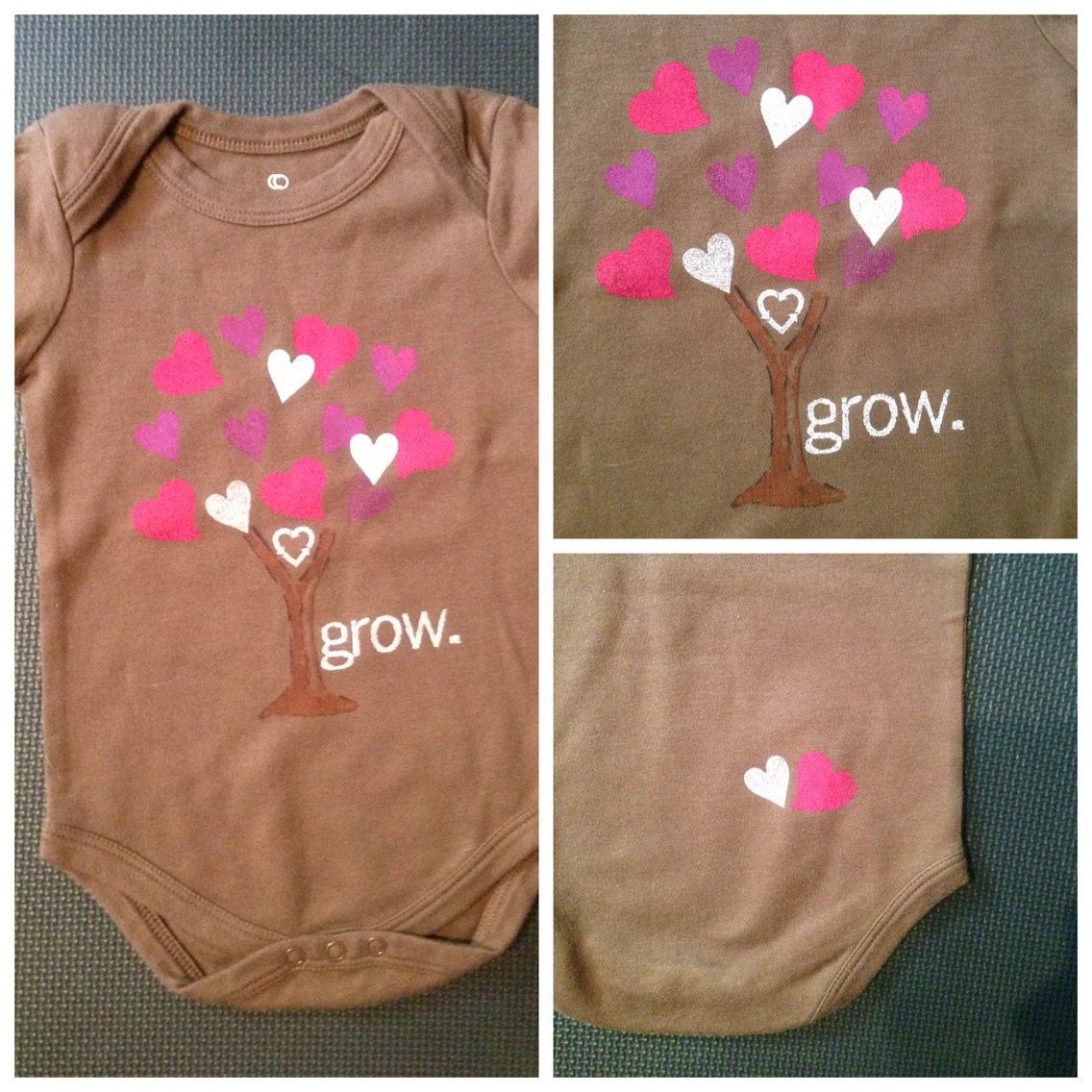 Organic Cotton, Grow Tree, 6-12m brown onesie