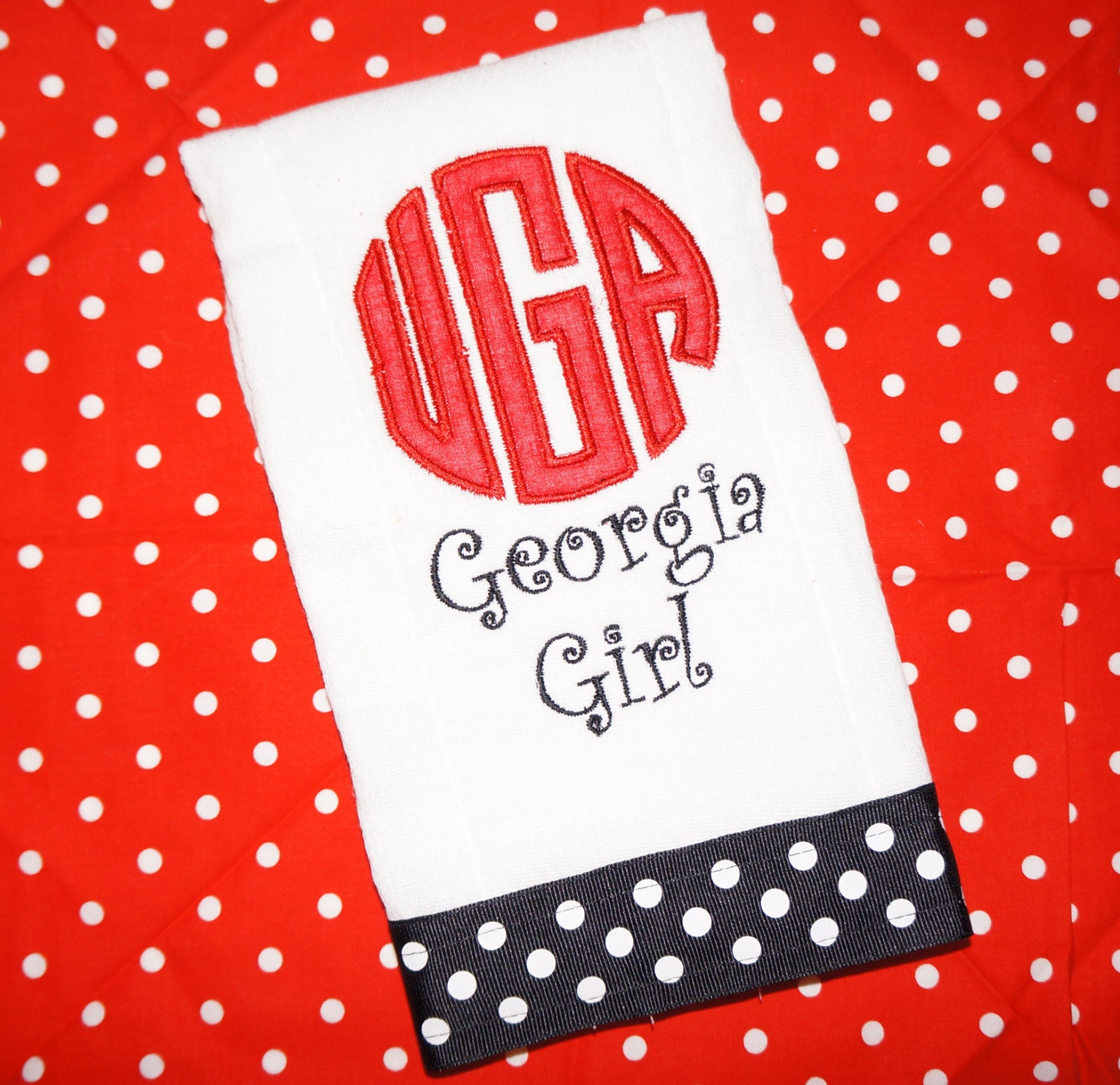 UGA Georgia Bulldogs Baby Burp Cloth-Choose your team
