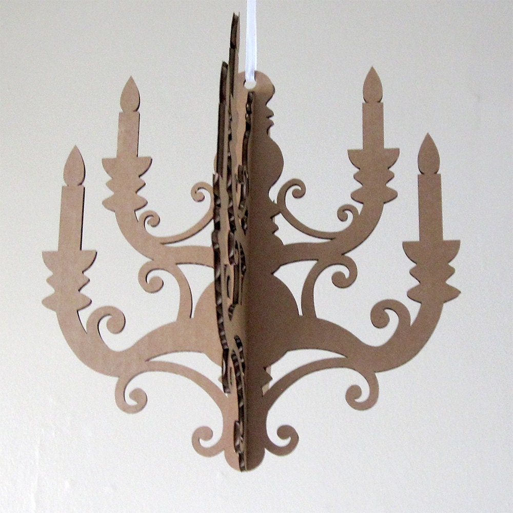 MINI Chandelier Laser Cut Cardboard DIY