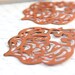 Orange Patina Earrings, Filigree Dangle Earrings, Large Drop Lacy Rust, Pumpkin Spice, Rustic, Patina Jewelry, Boho Chic